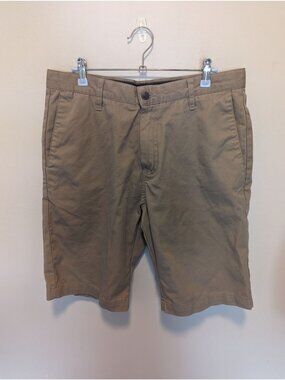 Volcom Mens Khaki Chino Shorts Size 32